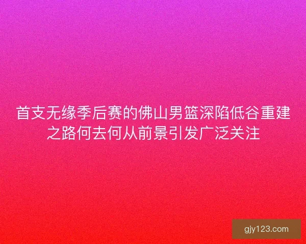 首支无缘季后赛的佛山男篮深陷低谷重建之路何去何从前景引发广泛关注